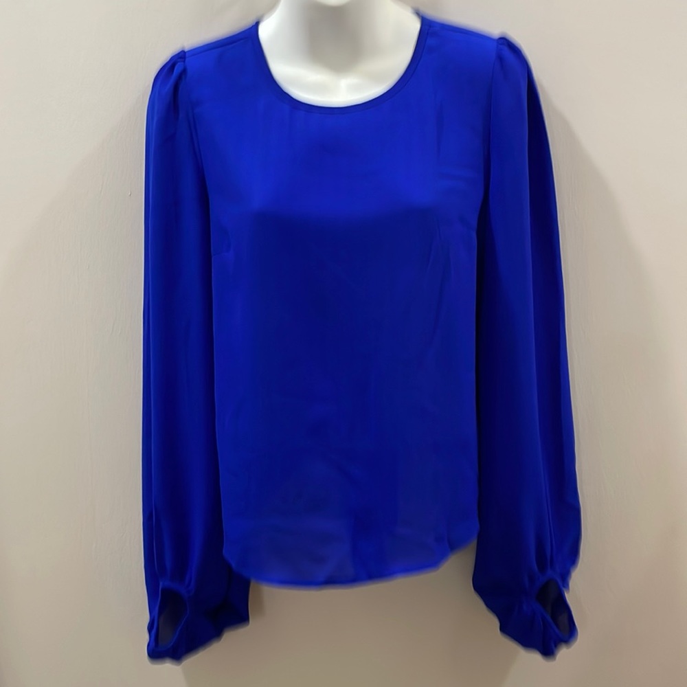 Elle Rae - Royal Blue open back blouse- size small